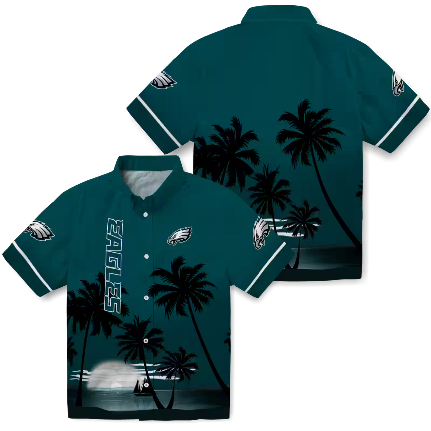 PHI x NFL Hawaiian Shirt – Beach Sunset DATND TANTD 270526