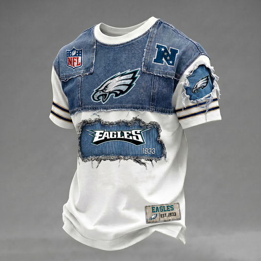 PHI x NFL Patchwork Denim T-Shirt DATND TANTD 080626