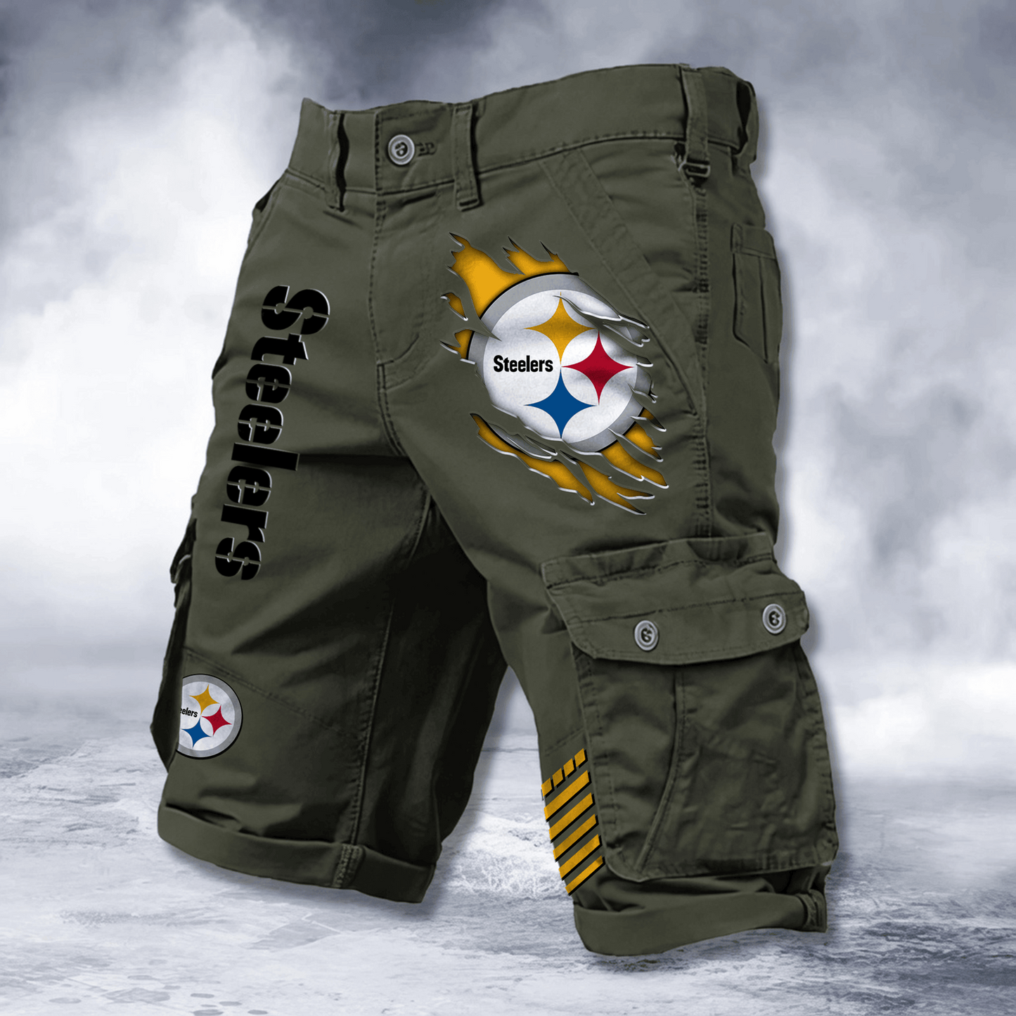 PIT x NFL Cotton Cargo Shorts DATND TANTD 2705