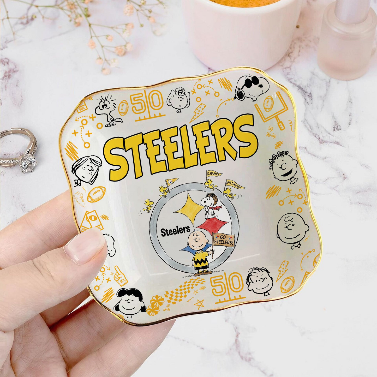 PIT x NFL Premium NFL Snoopy Jewelry Dish 0406 DatND DVT