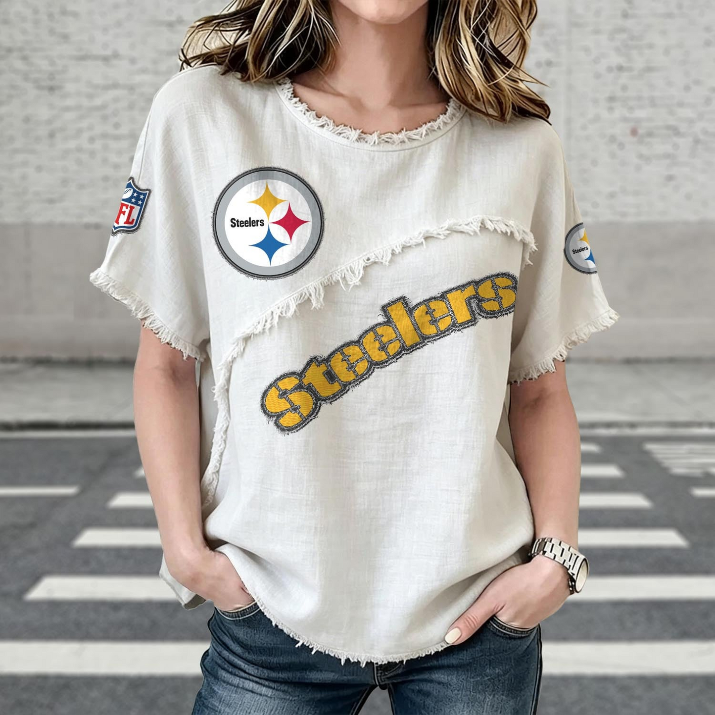 PIT x NFL Women’s Vintage O-Neck 2905 DatND DVT