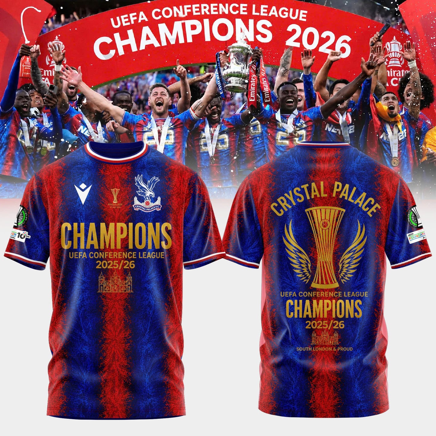 PREMIUM CRY X THANK FOR MEMORIES  UEFA Conference League Winners Shirt  V08 NDT LVH 280526