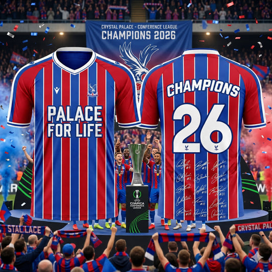 PREMIUM CRY X THANK FOR MEMORIES  UEFA Conference League Winners Shirt  V12 NDT LVH 280526