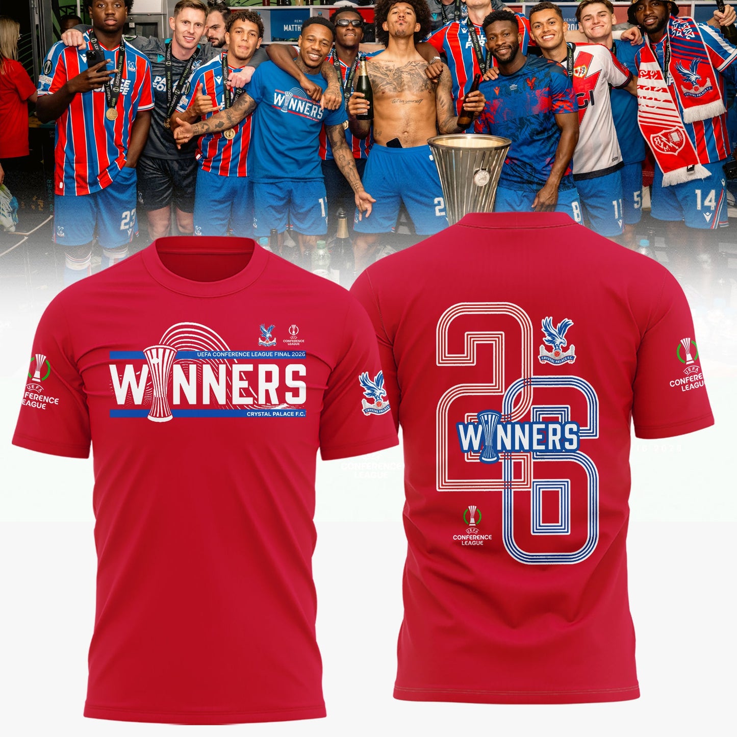 PREMIUM CRY X THANK FOR MEMORIES  UEFA Conference League Winners Shirt  V17 NDT LVH 280526