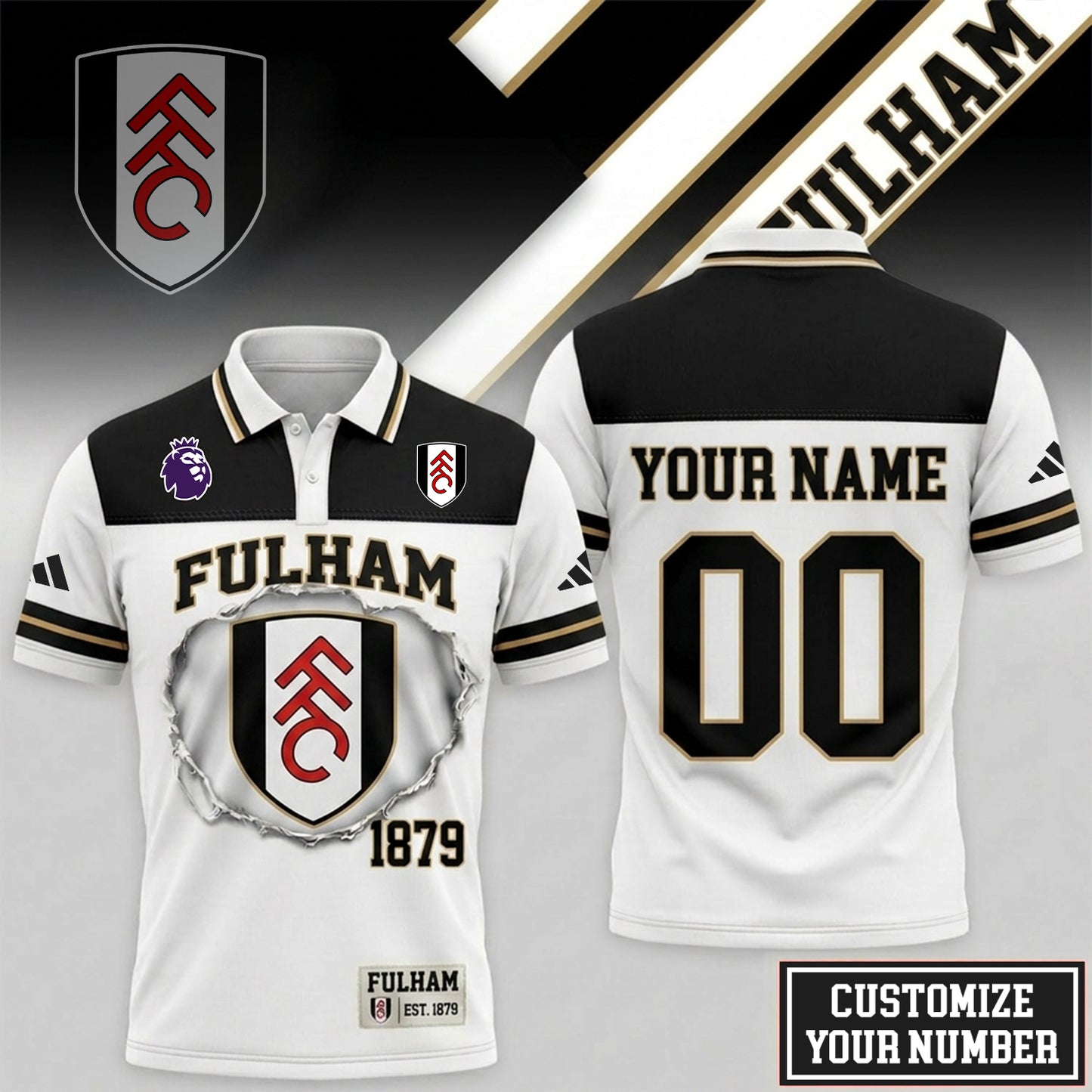 PREMIUM EPL X FUL CLASSIC POLO SHIRT LIMITED EDITIONS NDT NHM 010626