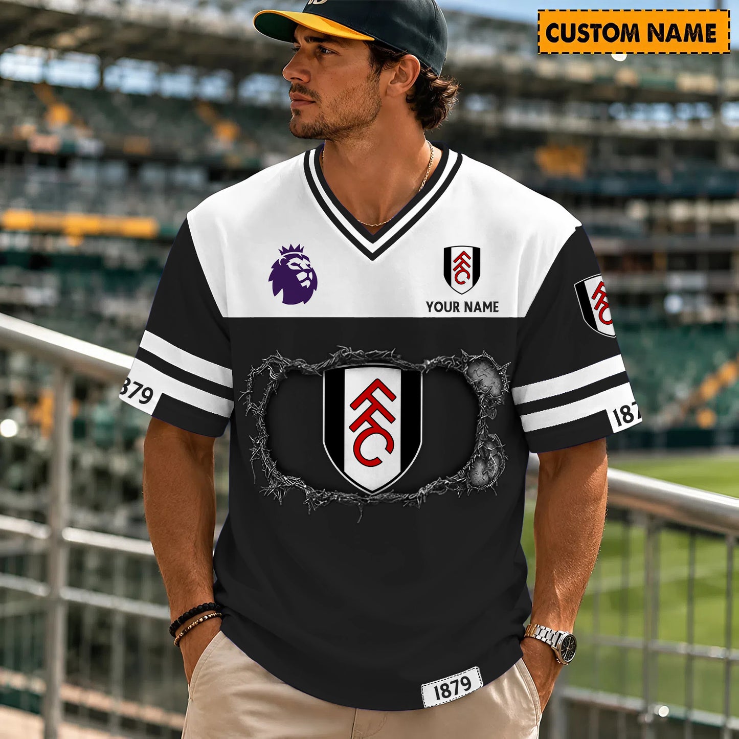 PREMIUM EPL X FUL Streetwear V-neck Shirt Custom Gifts For Fan NDT NHM 280526