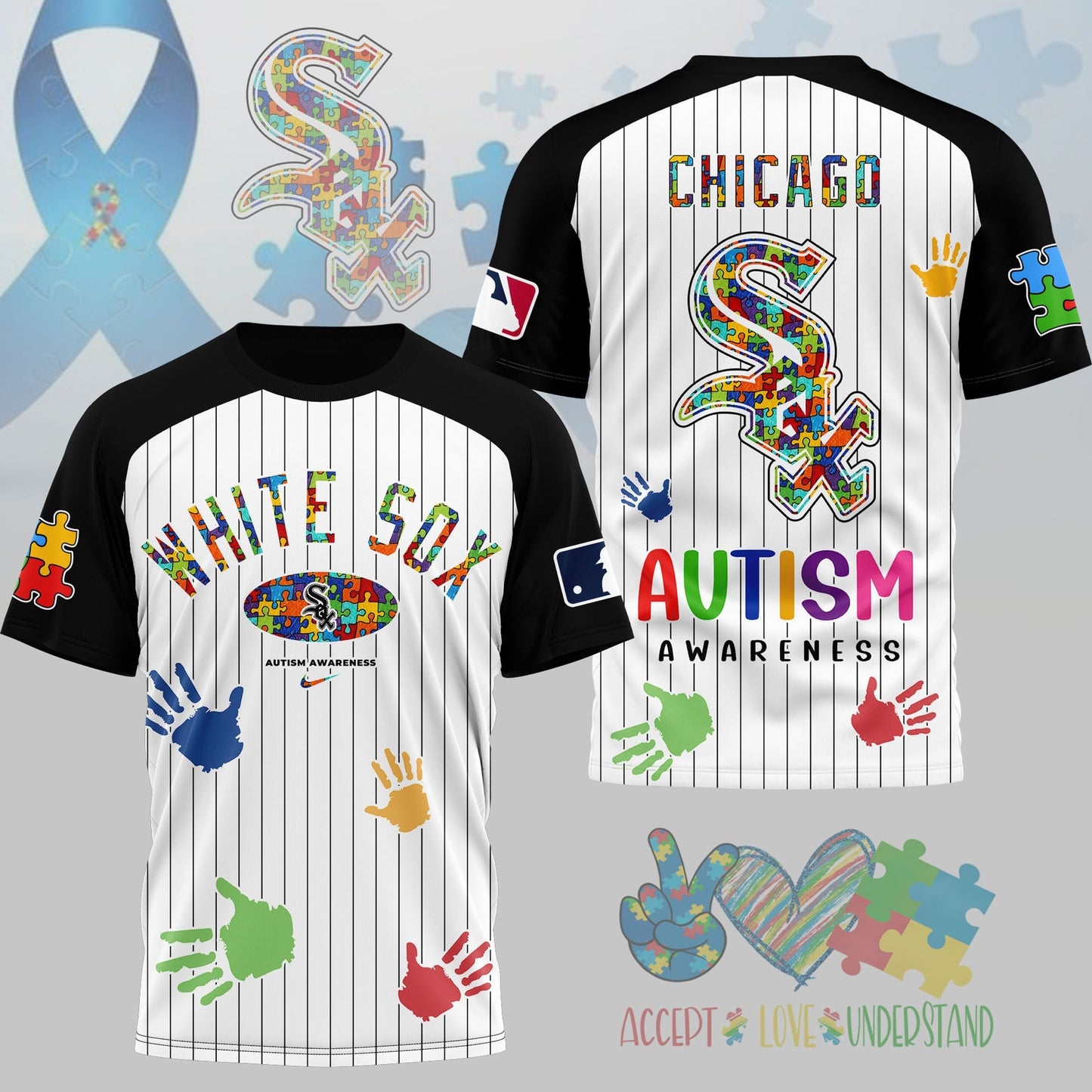PREMIUM MLB X CWS Autism Support 3D Shirt Limited Editions NDT NHM 080426