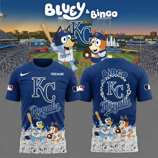 PREMIUM MLB X KCR Bluey & Bingo Comic Shirt NDT NHM 260526