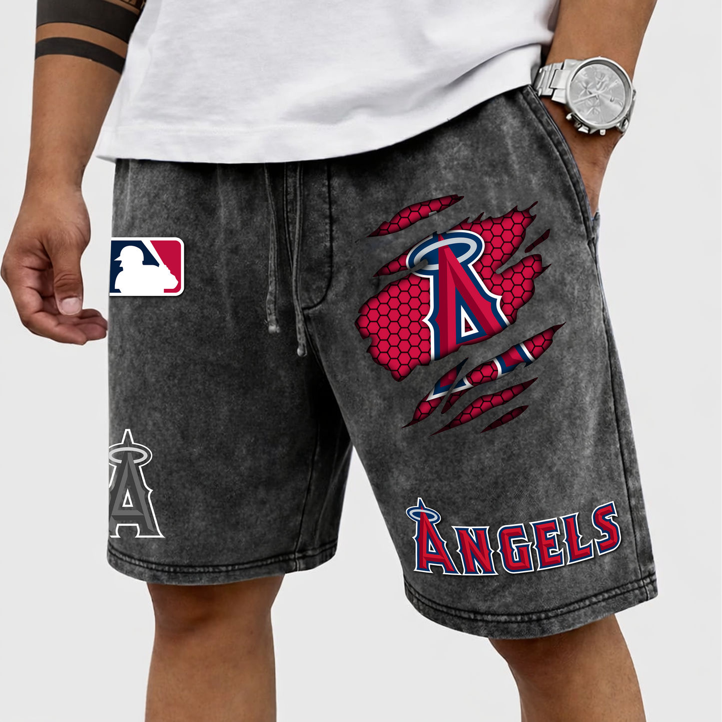 PREMIUM MLB X LAA WASH SHORT FOR SUMMERS HOLIDAY NDT VHM 080426