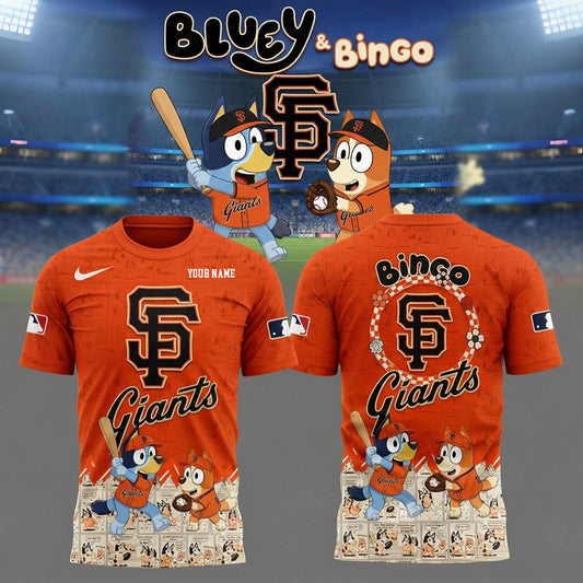 PREMIUM MLB X SFG Bluey & Bingo Comic Shirt NDT NHM 260526