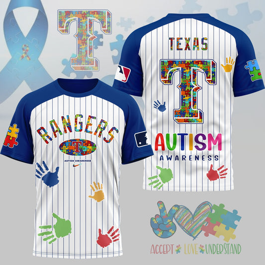 PREMIUM MLB X TR Autism Support 3D Shirt Limited Editions NDT NHM 080426
