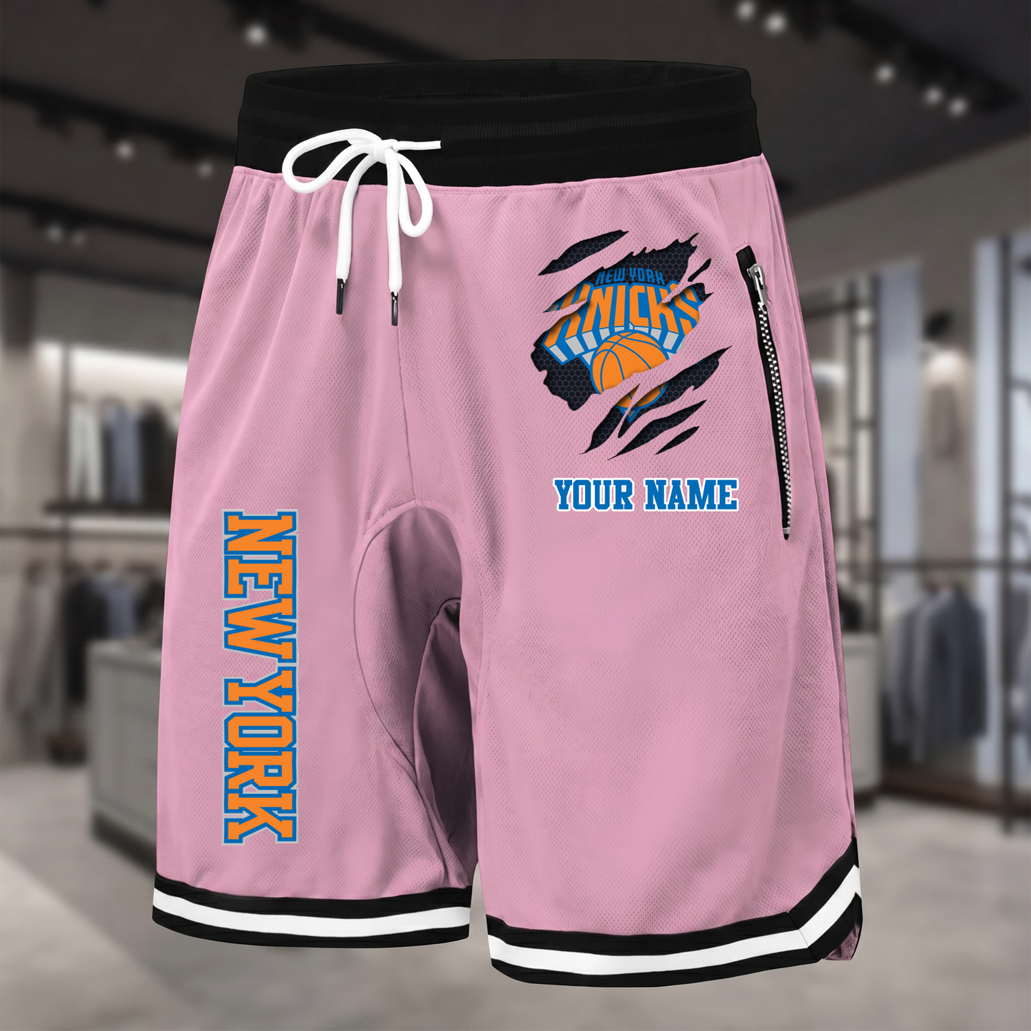 PREMIUM NBA X NYK Summer Fitness Breathable Basketball Shorts  NDT NTN 300526