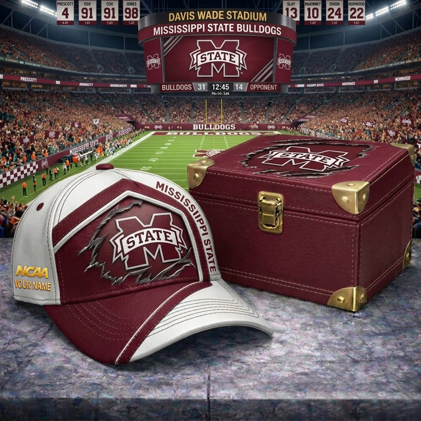 PREMIUM NCAA X MS CRACK CUSTOME HAT V3 NDT NHM 020626