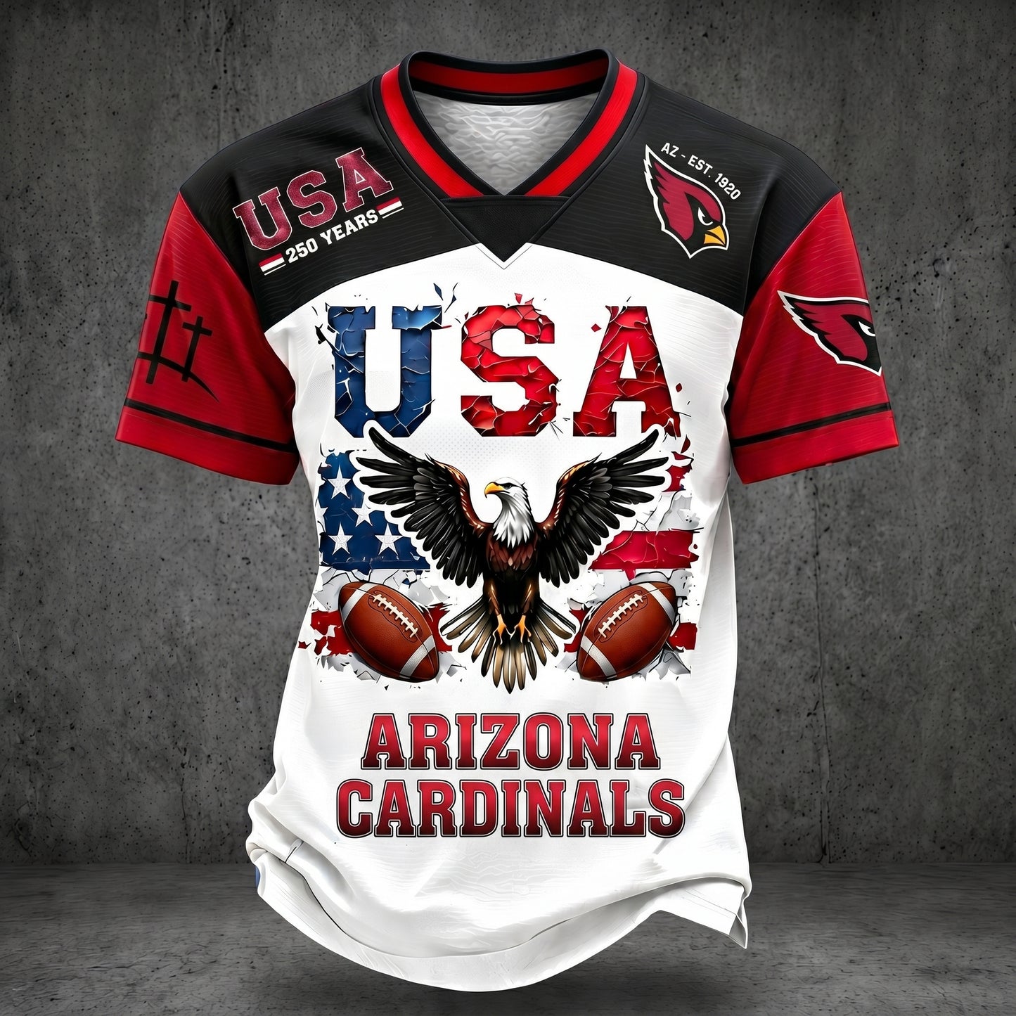 PREMIUM NFL X AC 250TH anniversary LUXURY V-Neck T- Shirt 130626
