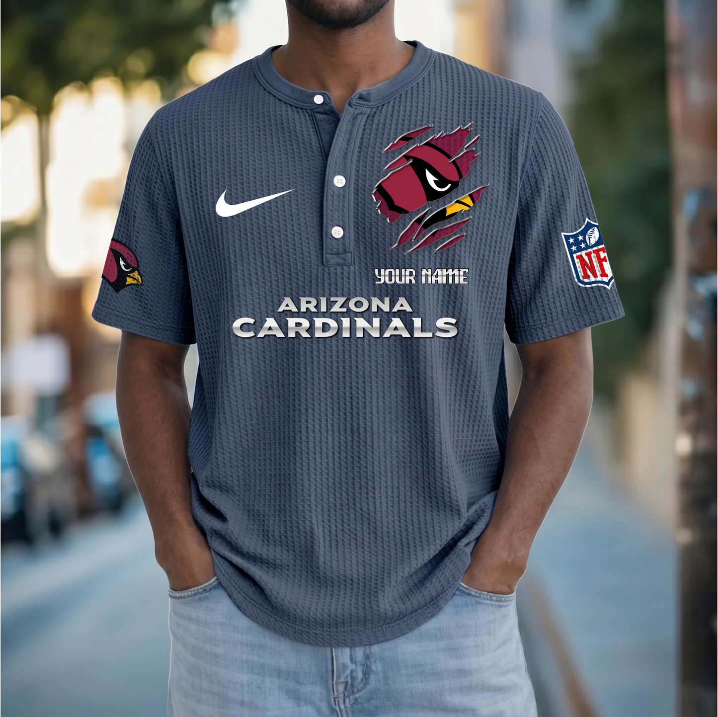 PREMIUM NFL  X  AC Crew neck button Henry Shirt Limited Editions NDT VHM 230426
