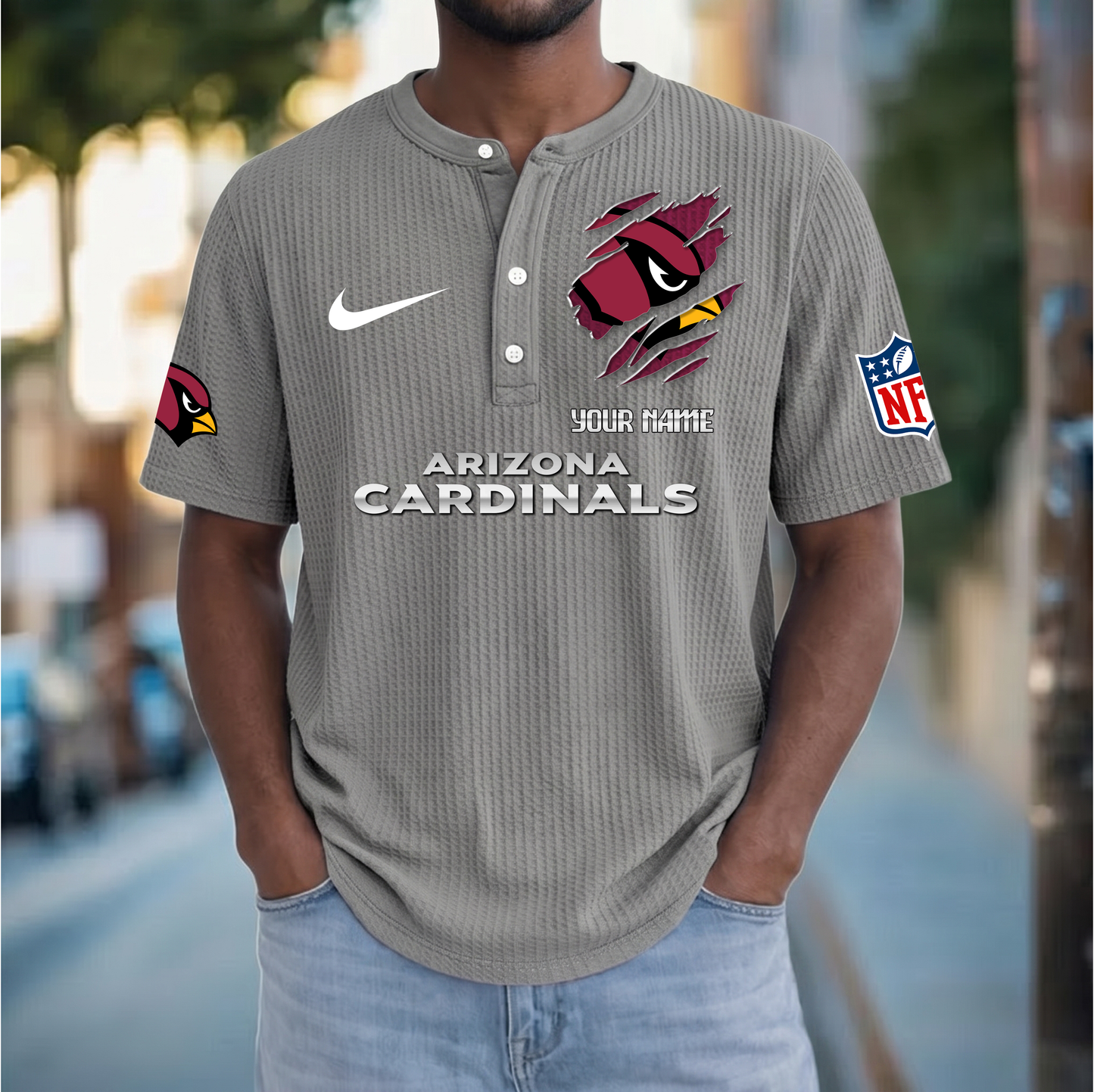 PREMIUM NFL  X  AC Crew neck button Henry Shirt Limited Editions NDT VHM 230426