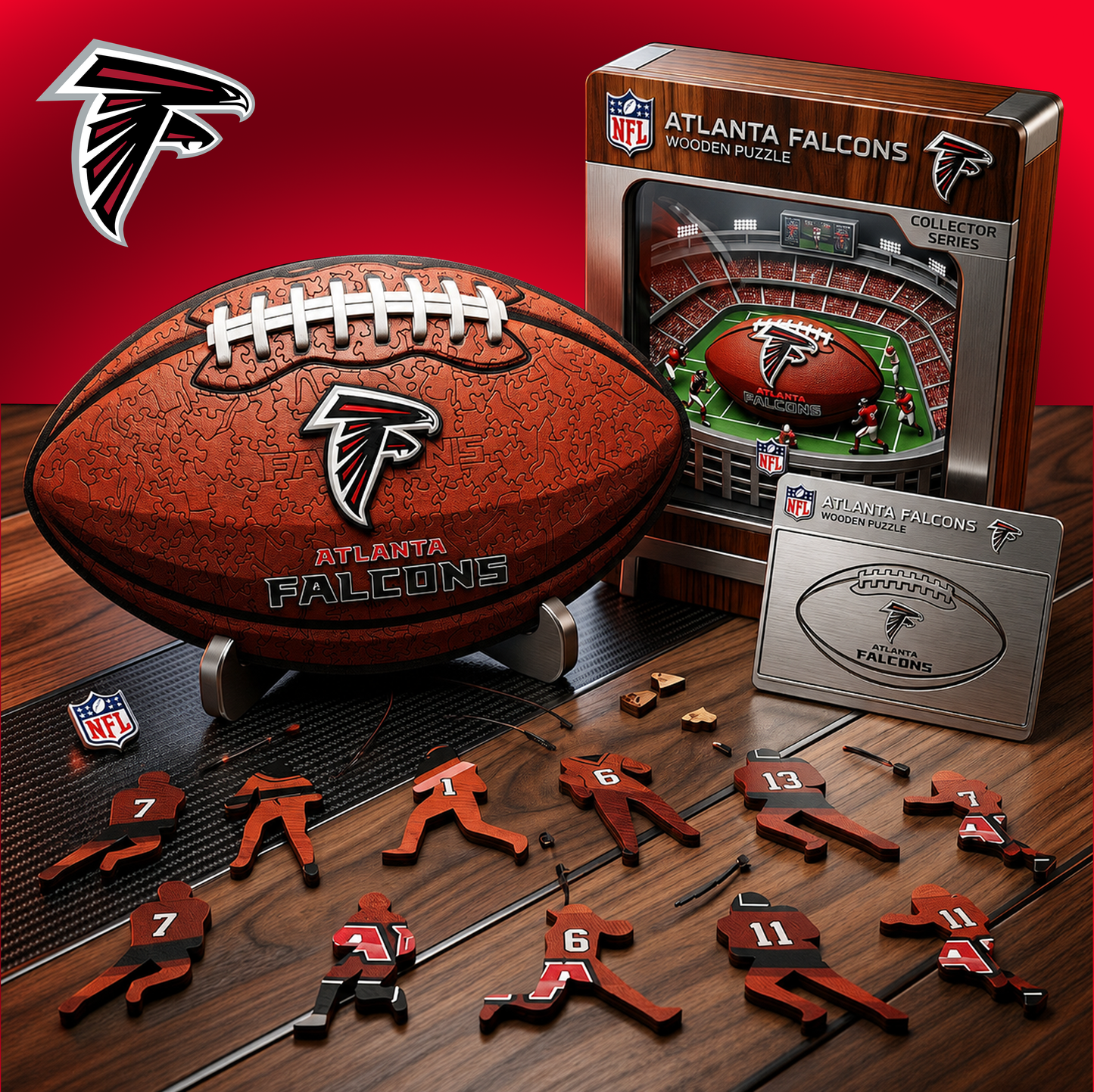 PREMIUM NFL X AF 3D Platinum Wooden Puzzle  Gift For Fan Limited Editions NDT VHM 030626