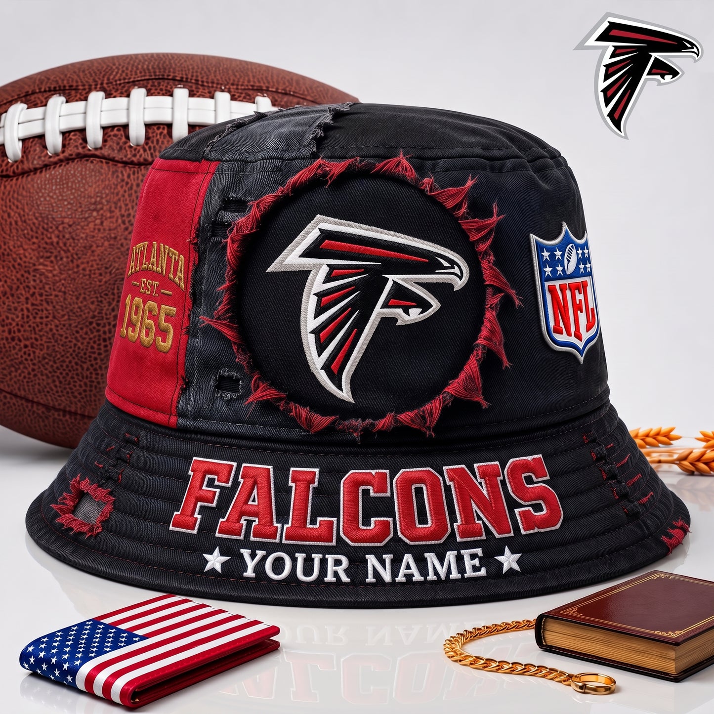 PREMIUM NFL  X AF EXCLUSIVE Torn Fabric Legacy Bucket Hat For New Season 290626.