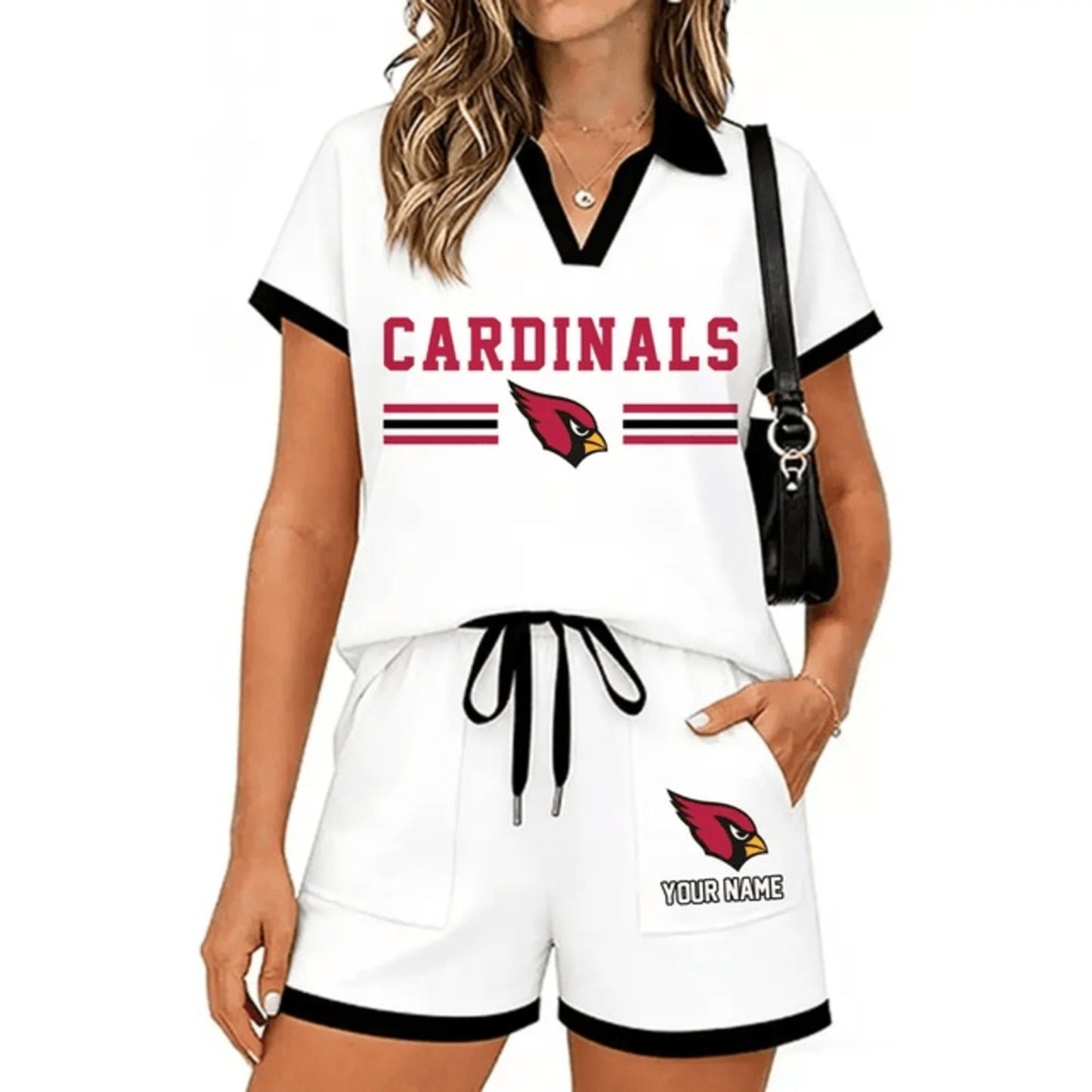 PREMIUM NFL X ARI Retro Athletic Contrast Polo Set FOR SUMMER HOLIDAY NDT NHM 100626