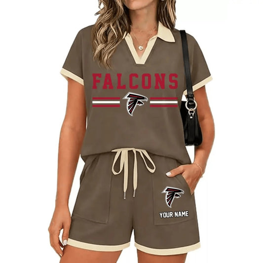 PREMIUM NFL X ATL Retro Athletic Contrast Polo Set FOR SUMMER HOLIDAY NDT NHM 100626