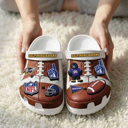 PREMIUM NFL X BAL CLOGS WITH CHARMS NDT NHM