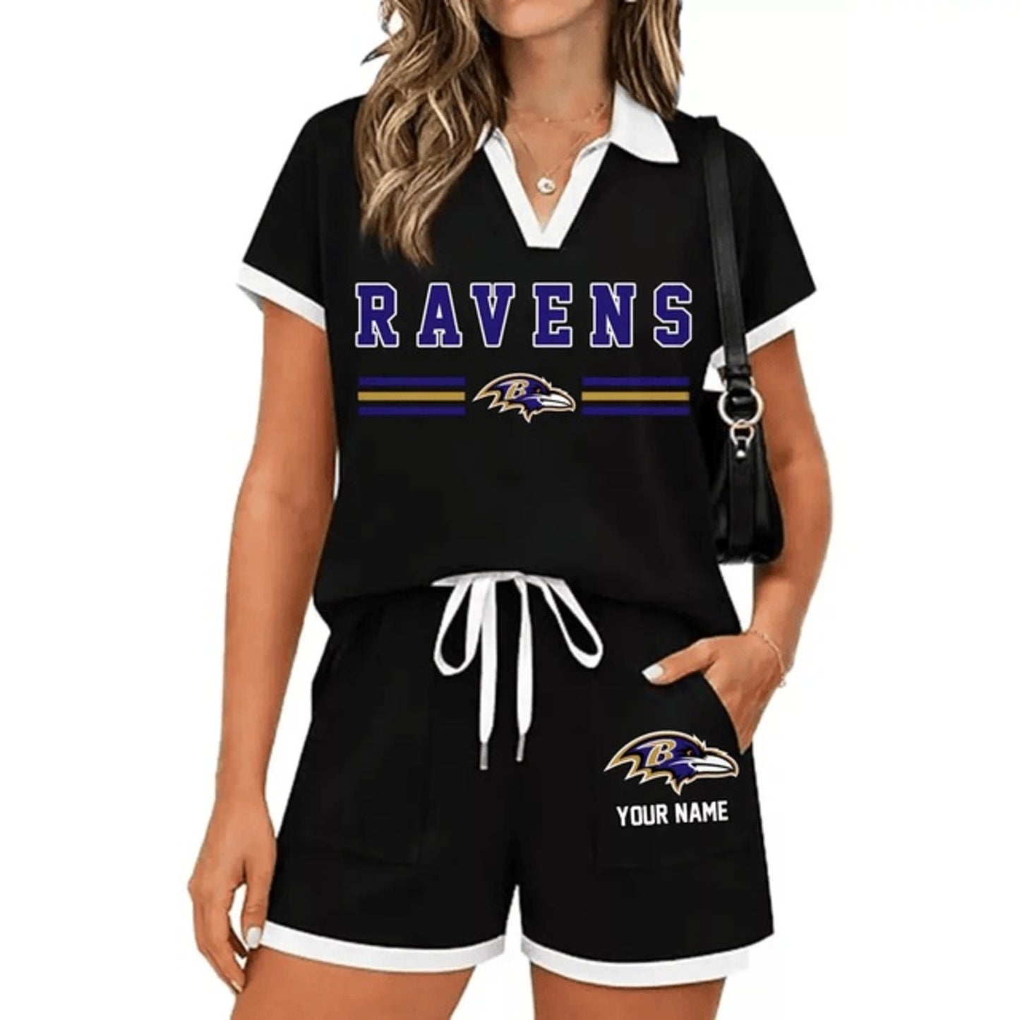 PREMIUM NFL X BAL Retro Athletic Contrast Polo Set FOR SUMMER HOLIDAY NDT NHM 100626