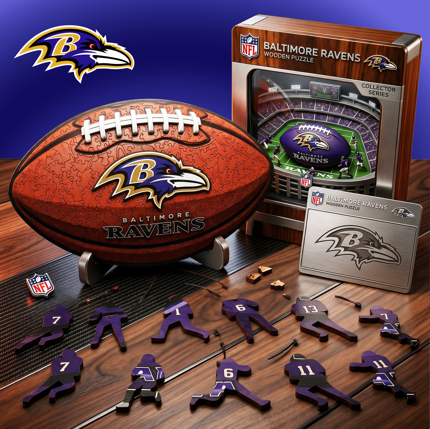 PREMIUM NFL X BR 3D Platinum Wooden Puzzle  Gift For Fan Limited Editions NDT VHM 030626