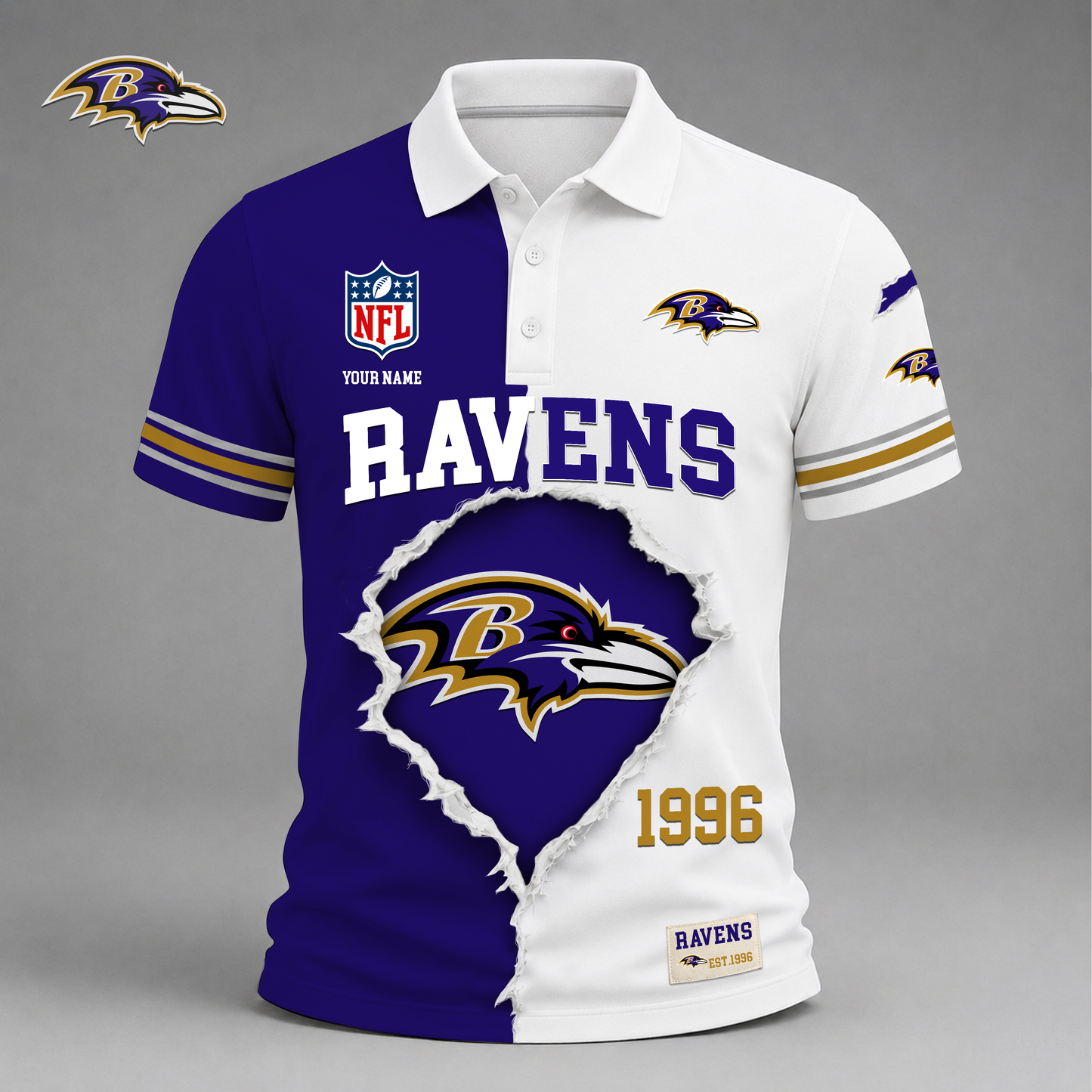 PREMIUM NFL X BR LUXURY V-Neck POLO SHIRT 150626