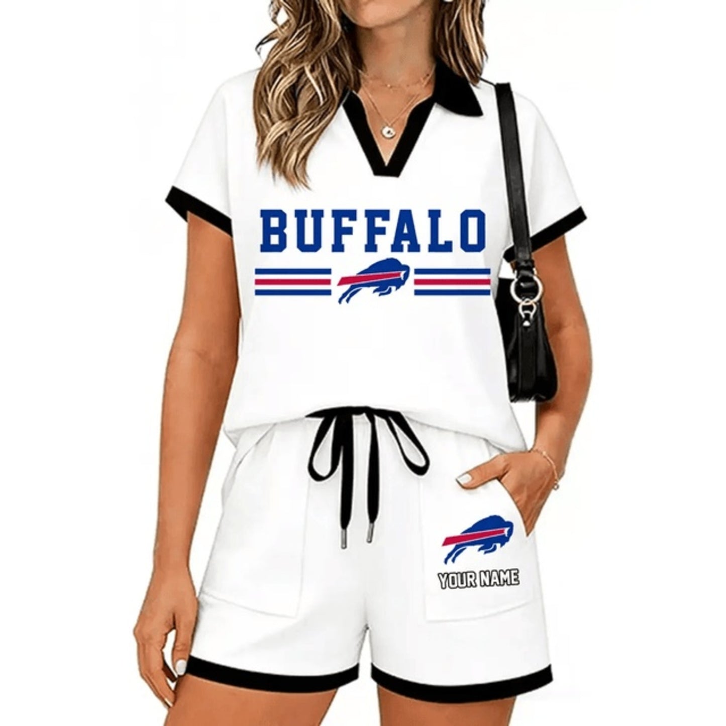 PREMIUM NFL X BUF Retro Athletic Contrast Polo Set FOR SUMMER HOLIDAY NDT NHM 100626