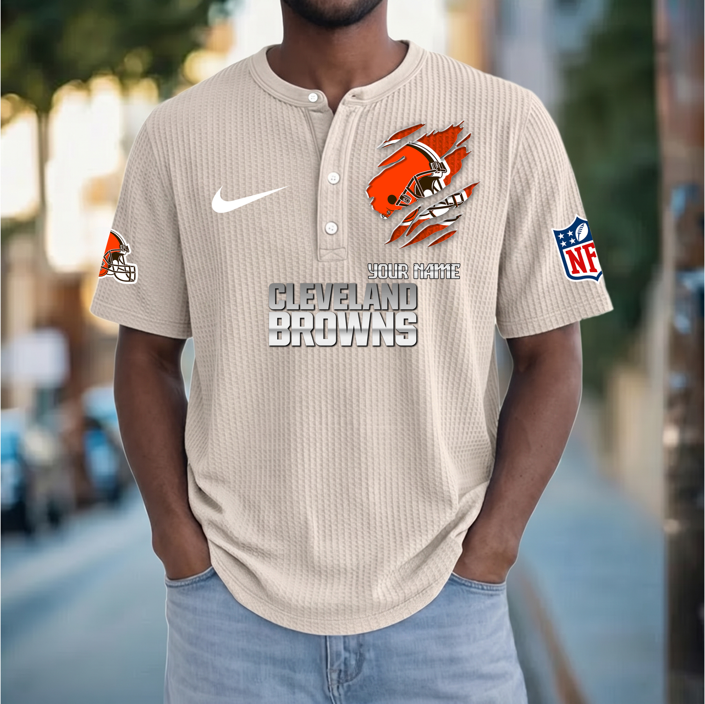 PREMIUM NFL  X  CB Crew neck button Henry Shirt Limited Editions NDT VHM 230426