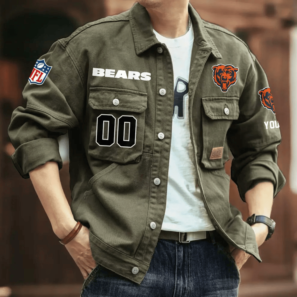 PREMIUM NFL X CB Men's Denim Autumn Jackets NDT VHM 090626