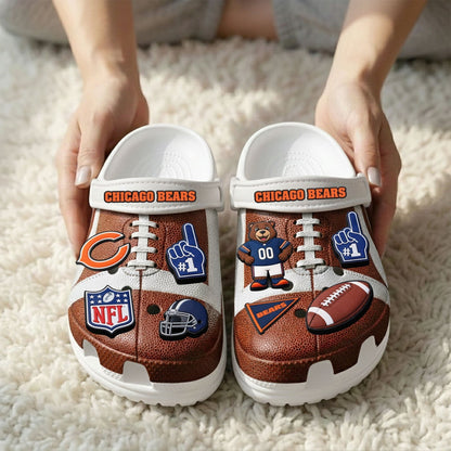 PREMIUM NFL X CHI CLOGS WITH CHARMS NDT NHM