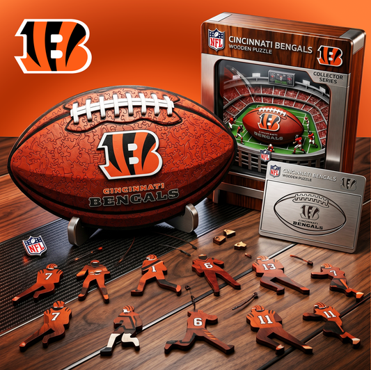PREMIUM NFL X CIN 3D Platinum Wooden Puzzle  Gift For Fan Limited Editions NDT VHM 030626