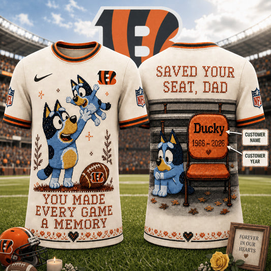 PREMIUM NFL X CINB Custom Premium NFL 3D Faux-Stitch Dad Memorial Shirt NDT NTN 220526