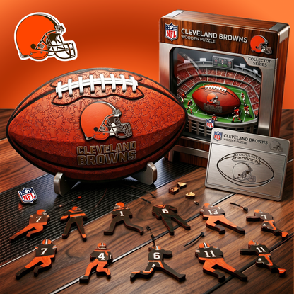 PREMIUM NFL X CLE 3D Platinum Wooden Puzzle  Gift For Fan Limited Editions NDT VHM 030626