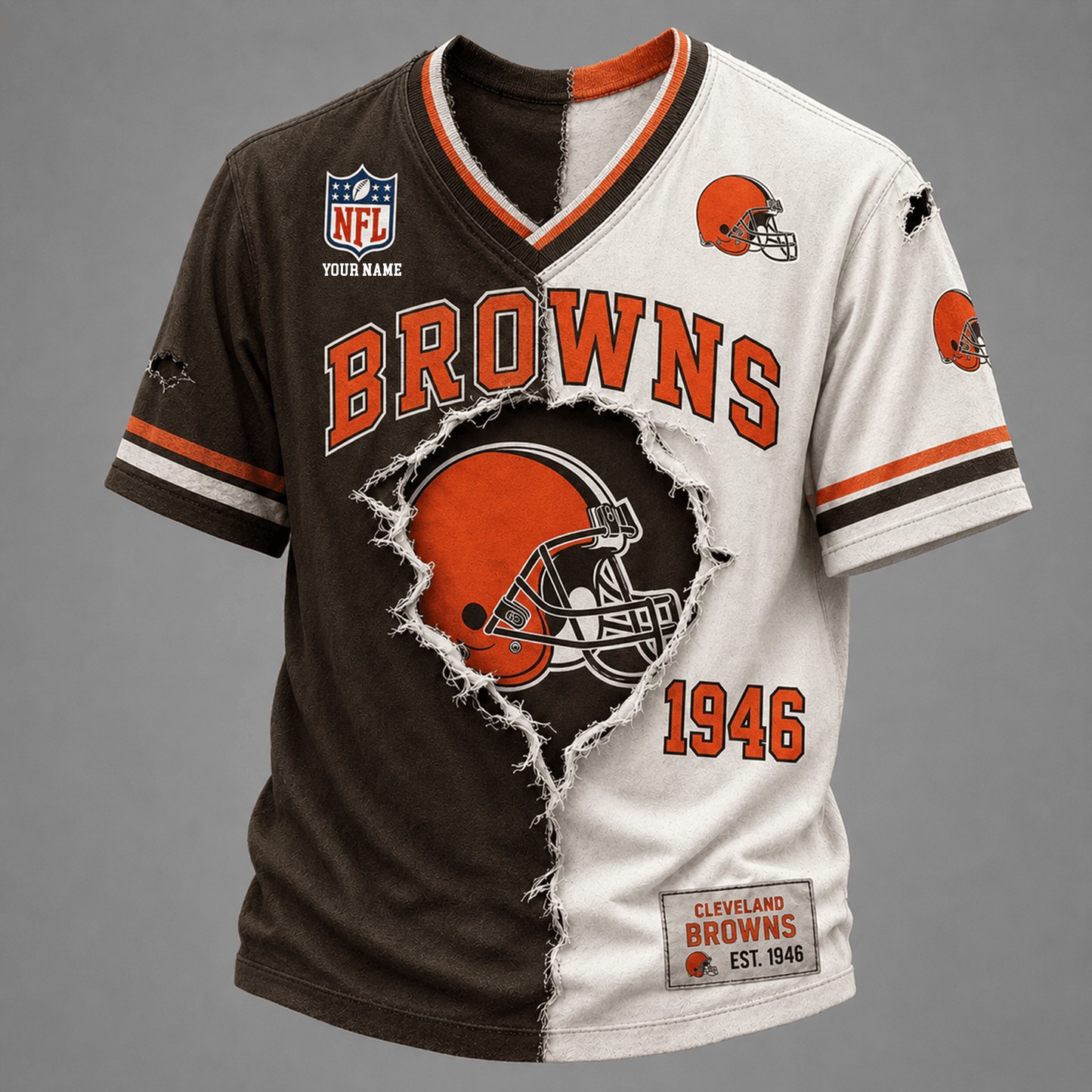 PREMIUM NFL X CLE GAME DAY  V-Neck T Shirt FOR SUMMER HOLIDAY NDT VHM 050626