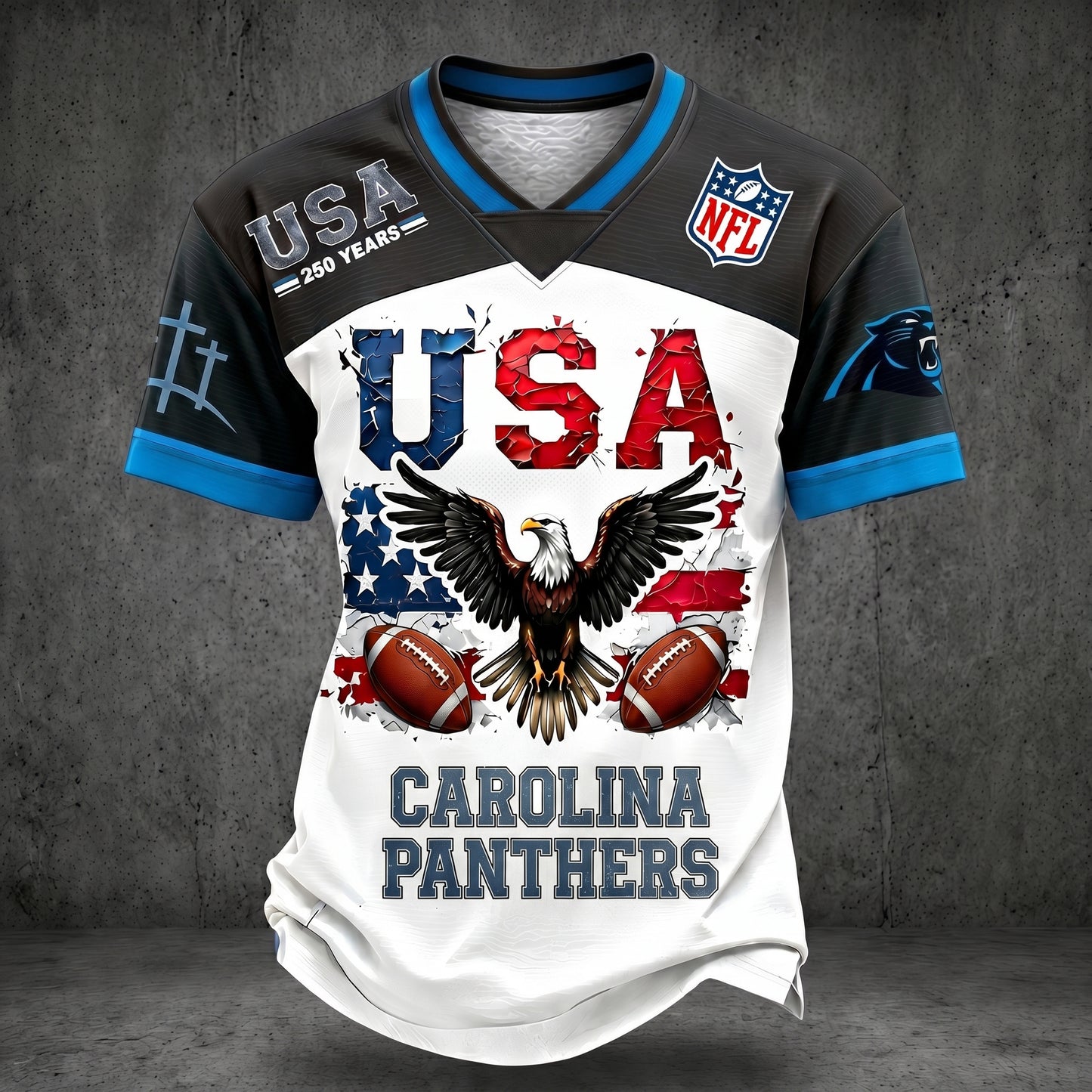 PREMIUM NFL X CP 250TH anniversary LUXURY V-Neck T- Shirt 130626