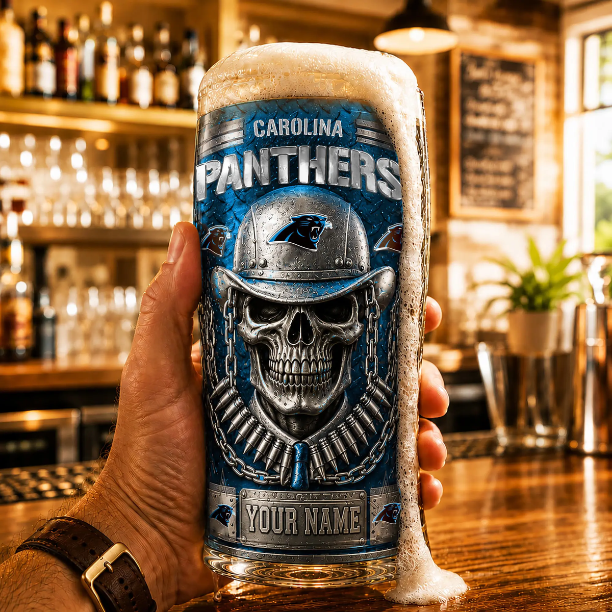 PREMIUM NFL X CP Beer Glass Custom Name Gifts For Fan NDT VHM 020626