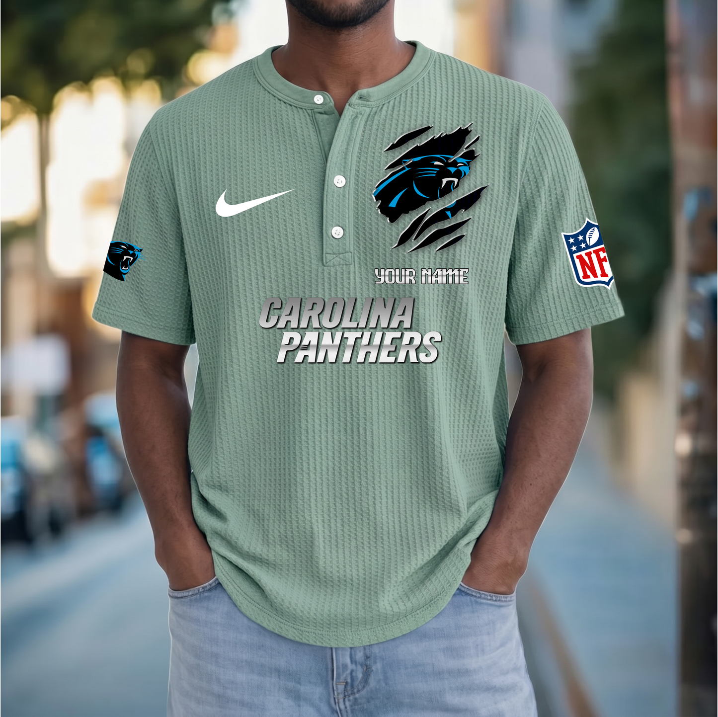 PREMIUM NFL  X  CP Crew neck button Henry Shirt Limited Editions NDT VHM 230426