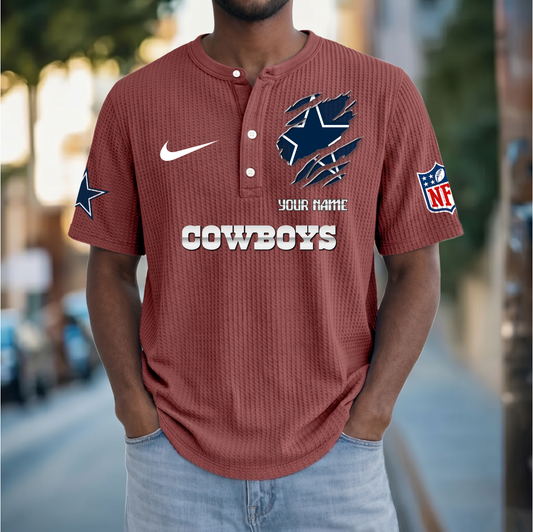 PREMIUM NFL  X  DC Crew neck button Henry Shirt Limited Editions NDT VHM 230426