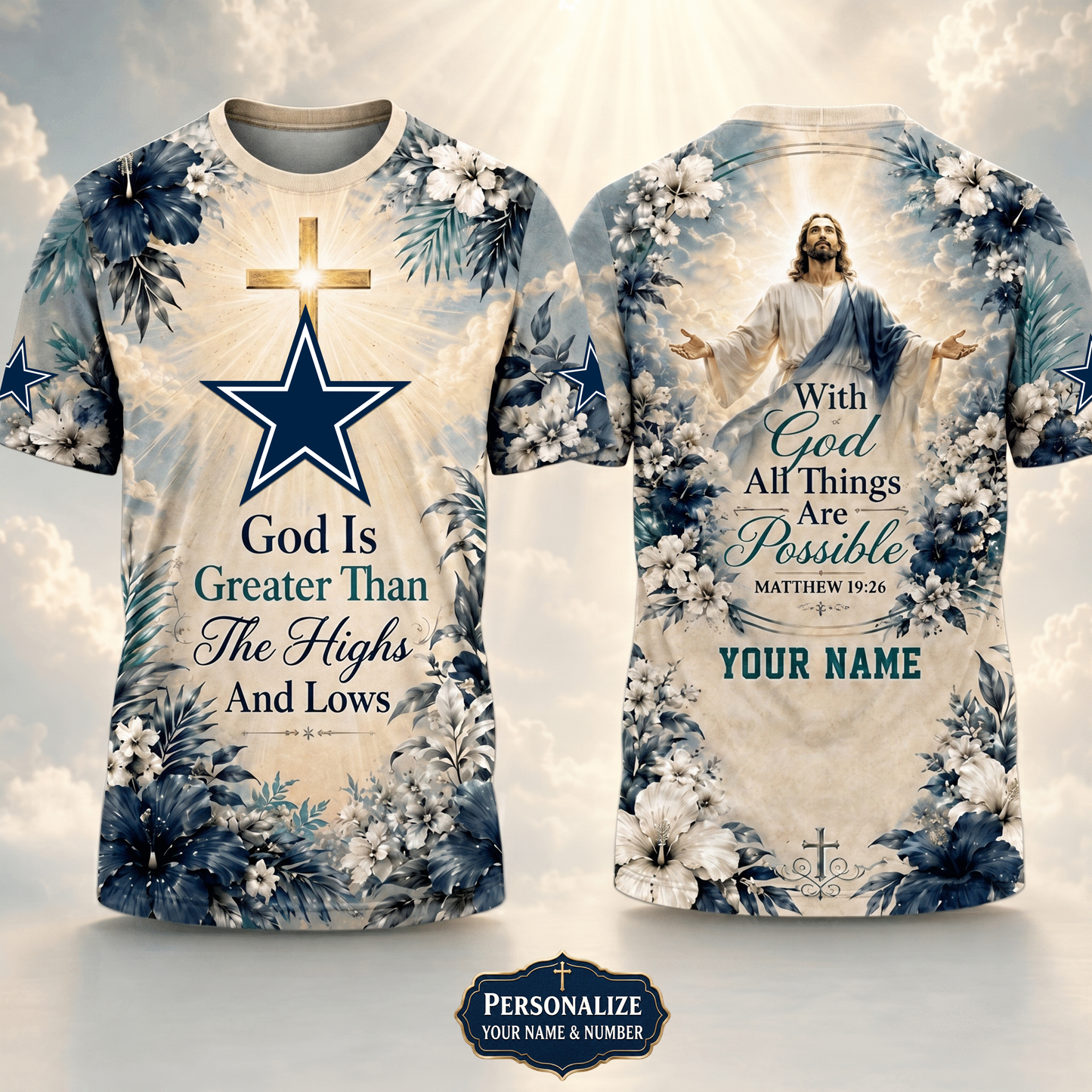 PREMIUM NFL X DC GOD BLEES TO ME Personalized T-Shirt FOR SUMMER HOLIDAY 150626