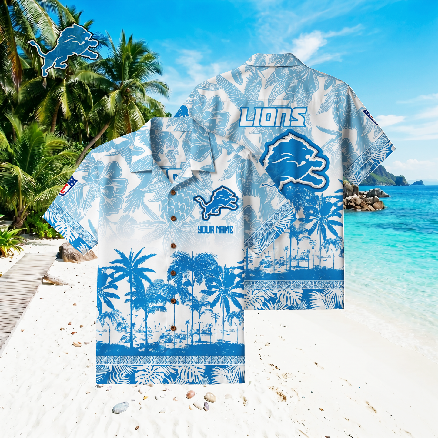 PREMIUM NFL X DL Floral With Parrots Hawaiian Shirt NDT VHM 060526