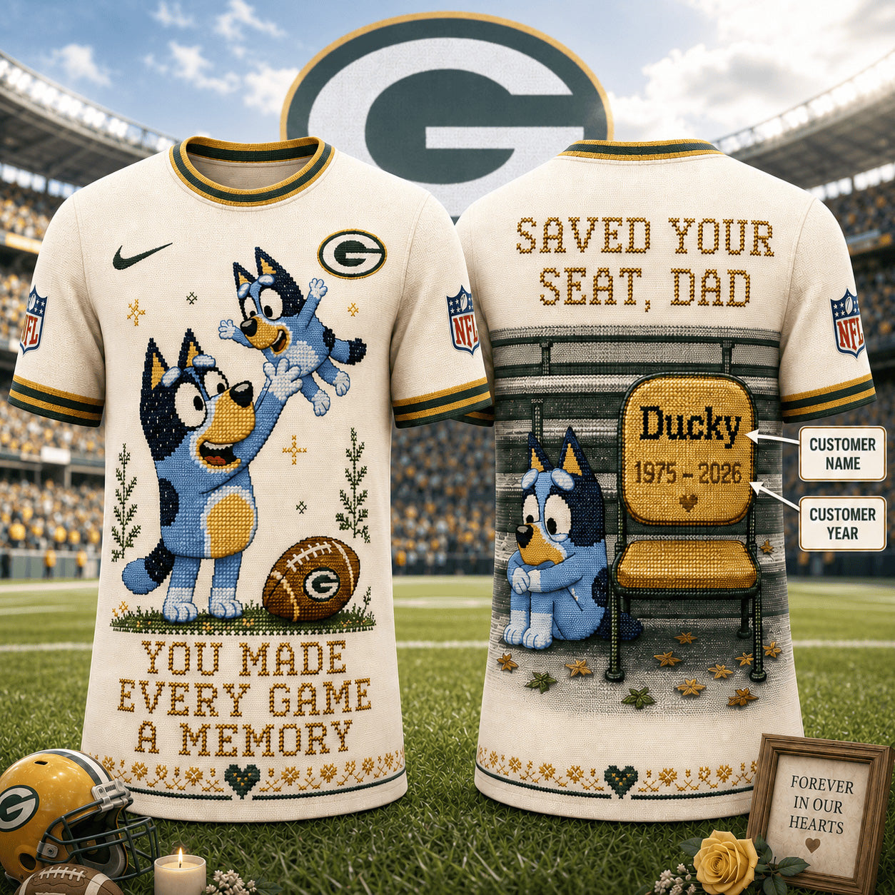 PREMIUM NFL X GBP Custom Premium NFL 3D Faux-Stitch Dad Memorial Shirt NDT NTN 220526