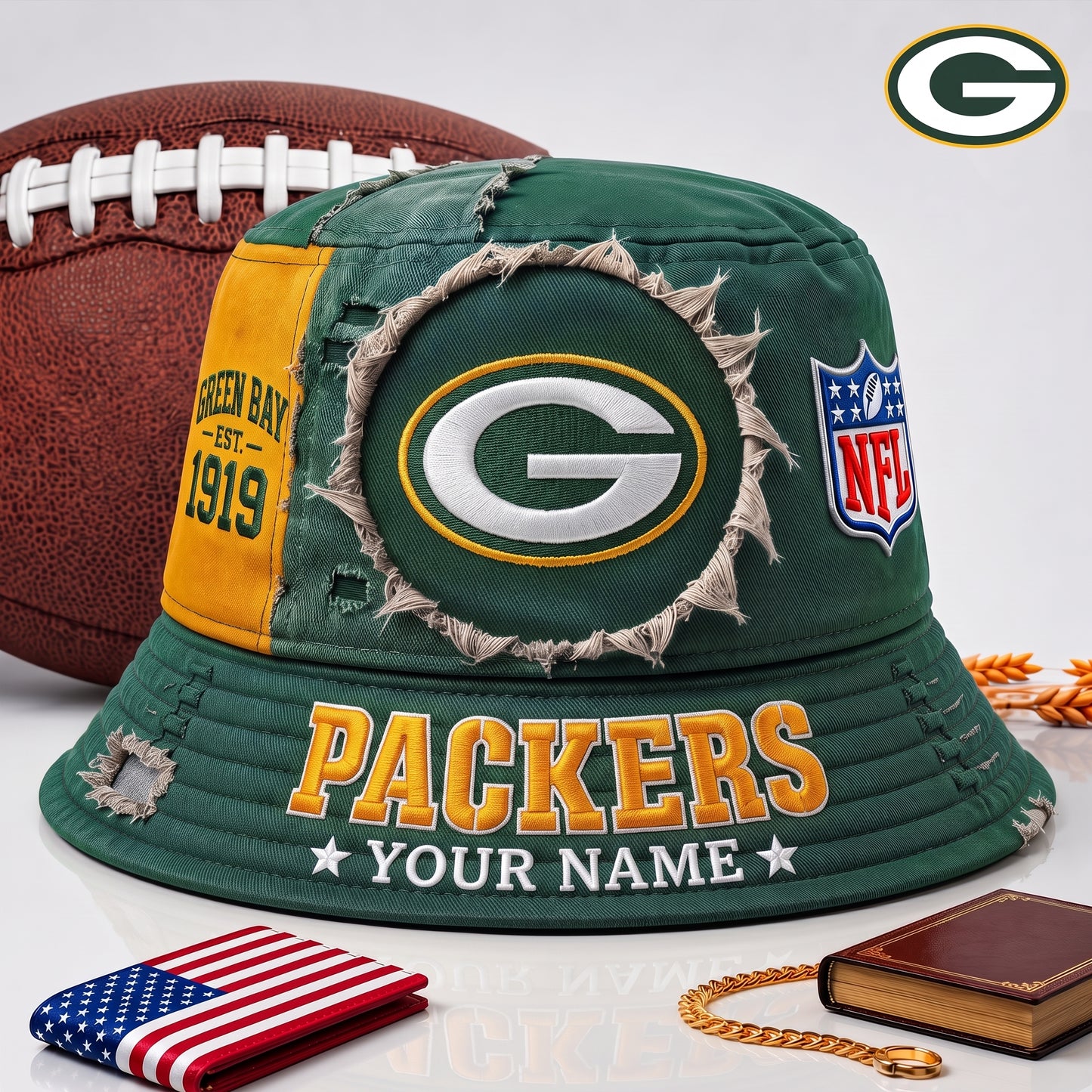 PREMIUM NFL  X GBP EXCLUSIVE Torn Fabric Legacy Bucket Hat For New Season 290626