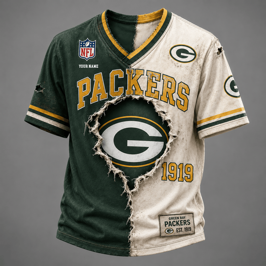 PREMIUM NFL X GBP GAME DAY  V-Neck T Shirt FOR SUMMER HOLIDAY NDT VHM 050626