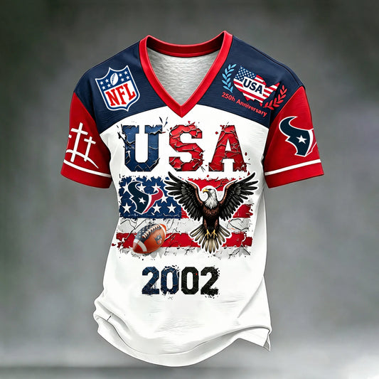 PREMIUM NFL X HOU LUXURY V-Neck T- Shirt V3 130626