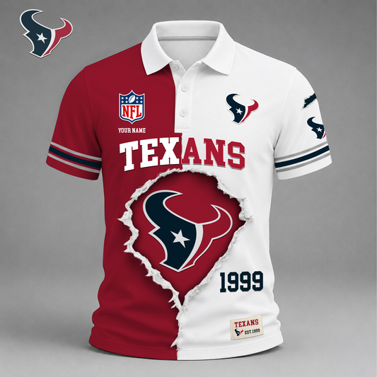 PREMIUM NFL X HT LUXURY V-Neck POLO SHIRT 150626