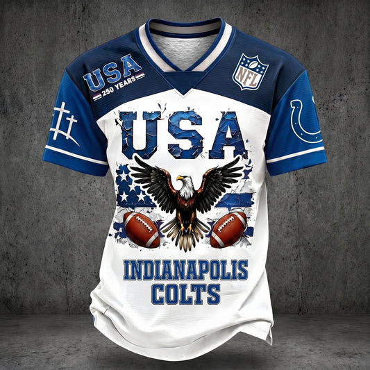 PREMIUM NFL X IC 250TH anniversary LUXURY V-Neck T- Shirt 130626