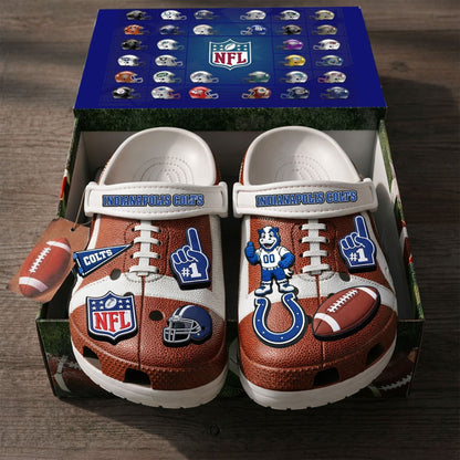 PREMIUM NFL X IND CLOGS WITH CHARMS NDT NHM