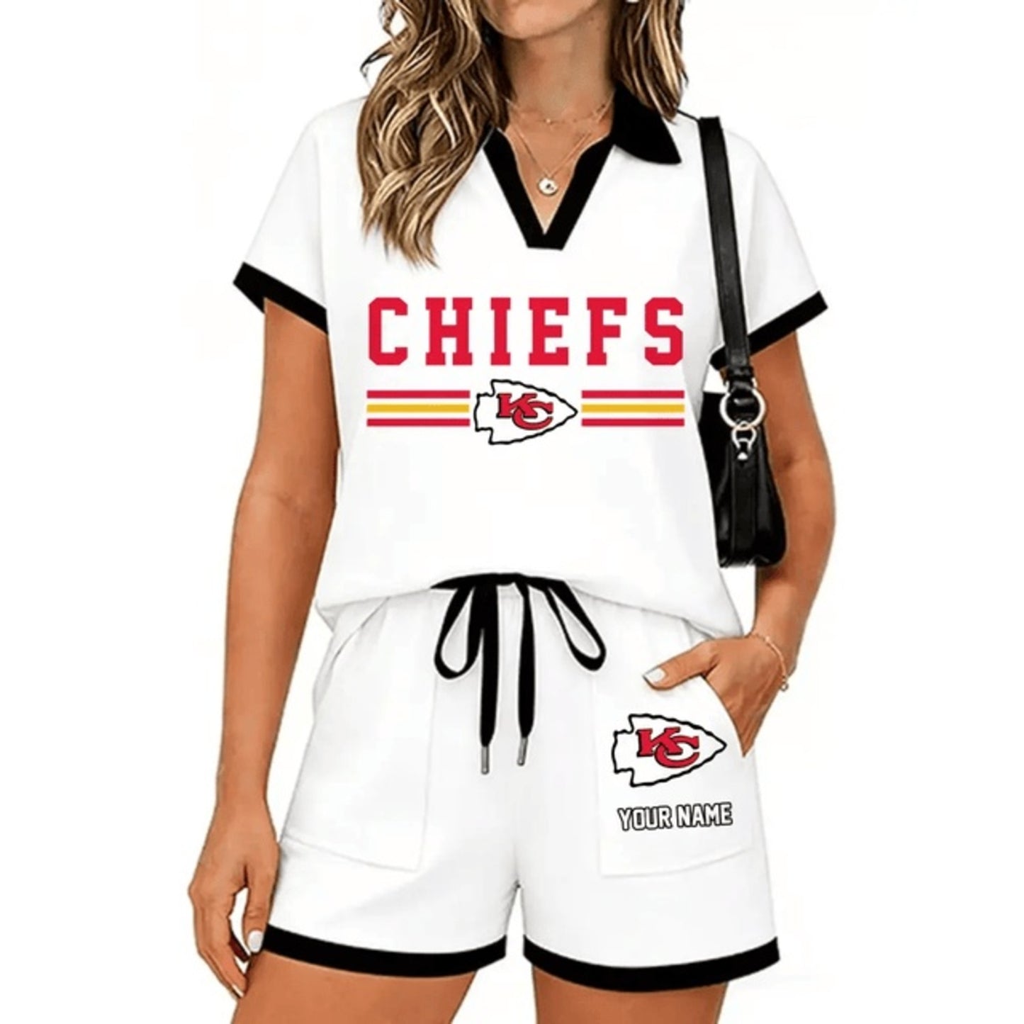 PREMIUM NFL X KCC Retro Athletic Contrast Polo Set FOR SUMMER HOLIDAY NDT NHM 100626
